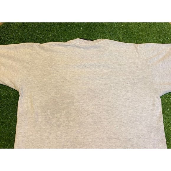 Vintage Volunteer Knit Iowa Hawkeyes college seal spell out t-shirt large gray - Picture 9 of 10